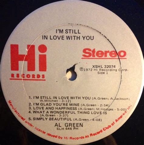 Al Green I M Still In Love With You 1972 Vinyl Discogs