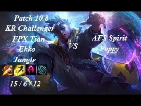 Fpx Tian Ekko Jungle Vs Poppy Afs Spirit Kr Challenger Lp