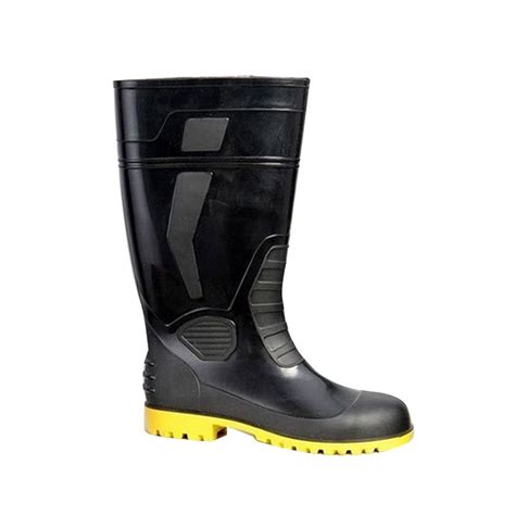 Full Fortune Atlantic Black And Yellow Safety Industrial Gumboot For