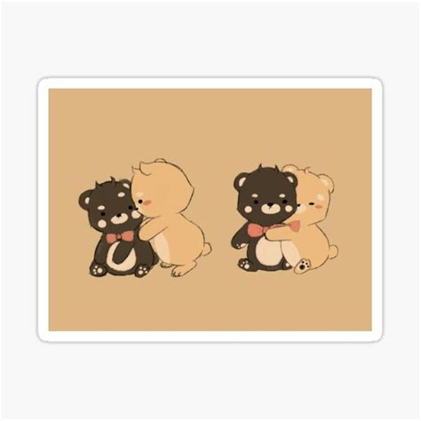 "Bear Hug " Sticker by Ajani-arts | Redbubble