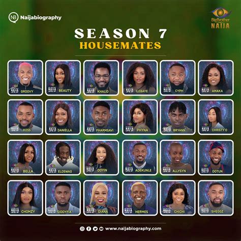 Bbnaija Season 7 Housemates Names Pictures Handles Naijabiography