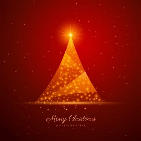 Fondo de árbol de navidad brillante abstracto Vector Gratis