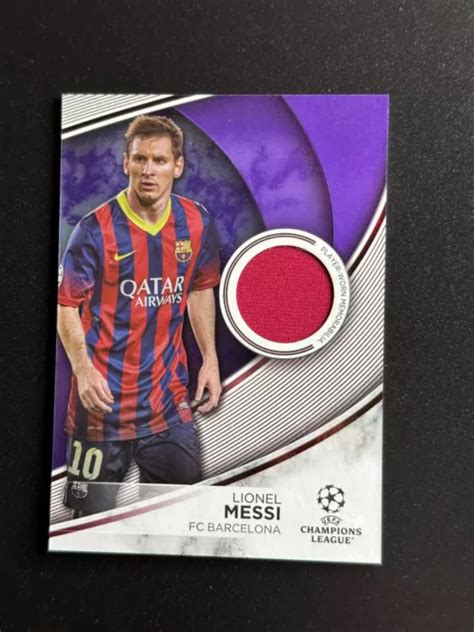 LIONEL MESSI 2023 24 Topps UEFA Purple Superstar Relic Jersey Patch 096