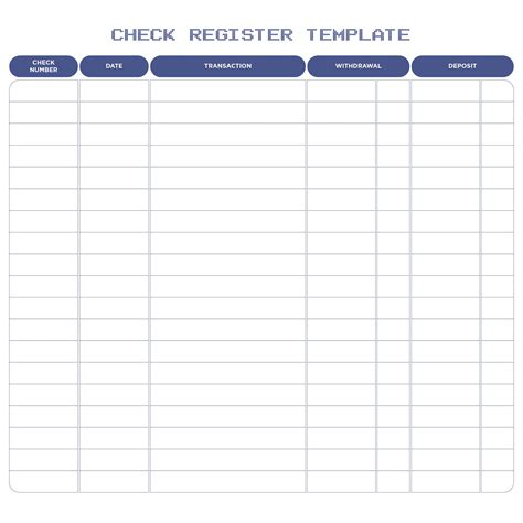 Checkbook Register Templates Free Printable Templatelab Sexiz Pix