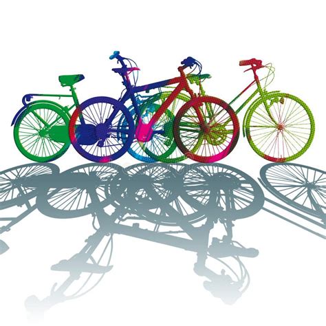 Silhouette Color Dot Bike Stock Illustration Illustration Of Biker