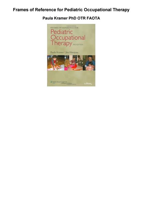 Frames Of Reference For Pediatric Occupational Therapy Pdf By Francesco Arthur Issuu