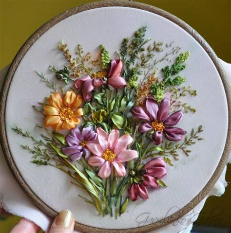 Ribbon Embroidery Embroidery Ribbon Embroidery Pinterest