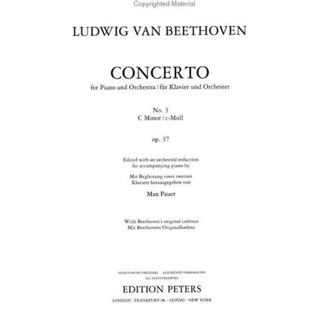 Beethoven Concerto No 3 In C Minor Op 37 PianoWorks Inc