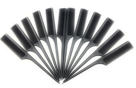 12 Pack Styling Comb Professional 9” Black Carbon Fiber Anti Static