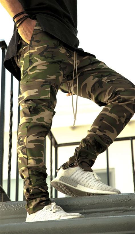 Fear Of God Yeezy Camo Drawstring Ankle Zippered Pants Camo Pants