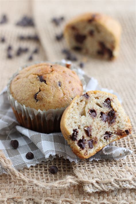 Muffin Con Farina Integrale E Gocce Di Cioccolato Ricetta Senza Burro