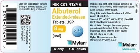 Albuterol Extended Release Tablets Package Insert Prescribing Info