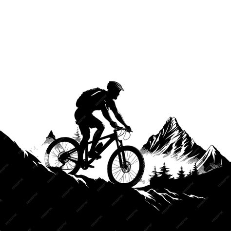 Premium Vector | Mountain bike silhouette vector illustration