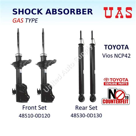 Toyota Shock Absorber Set Front Rear For Vios Ncp D