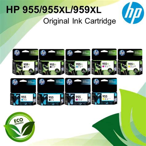 Hp 955955xl Officejet Black Cyan Magenta Yellow Original Ink Cartridge Shopee Malaysia