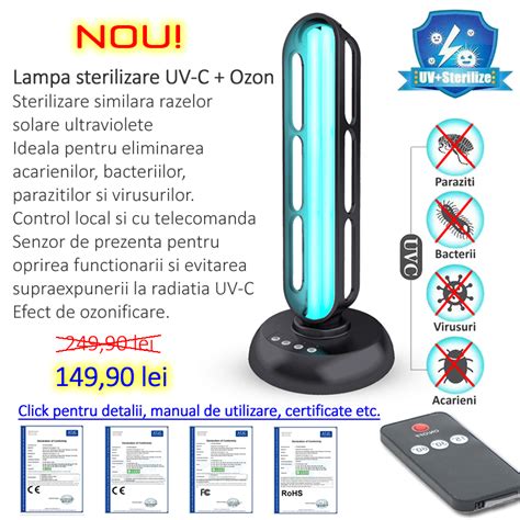 Lampa Sterilizare Uv Si Ozon Homevast