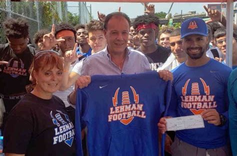 Gjonaj Supports Lehman Lions Football Team – Bronx Times