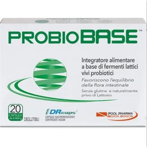 PROBIOBASE Fermenti Lattici Vivi Probiotici 20 Capsule