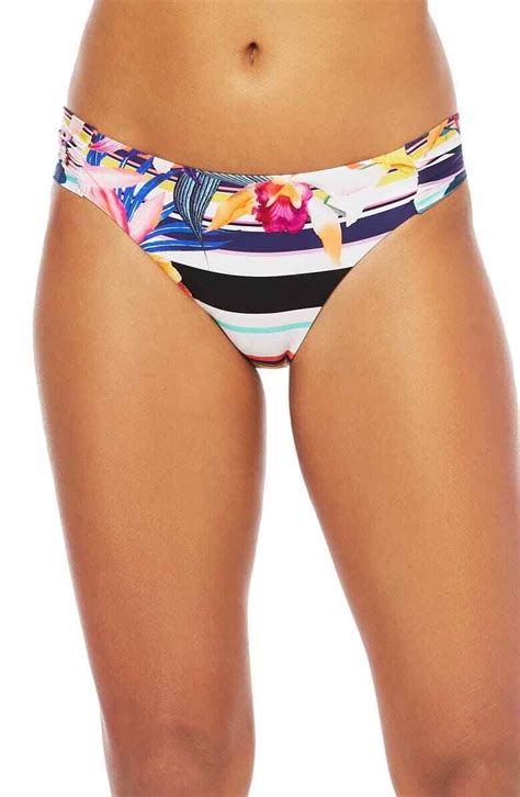 Trina Turk Womens White Treasure Cove Hipster Size Bikini Bottoms