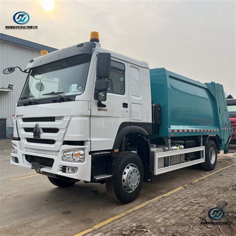 Sinotruk HOWO 4X2 300HP 16cbm 10tons Waste Refuse Cleaning Trash Bin