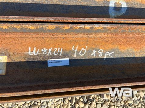 8 Pcs W8x24 40 Ft Lengths