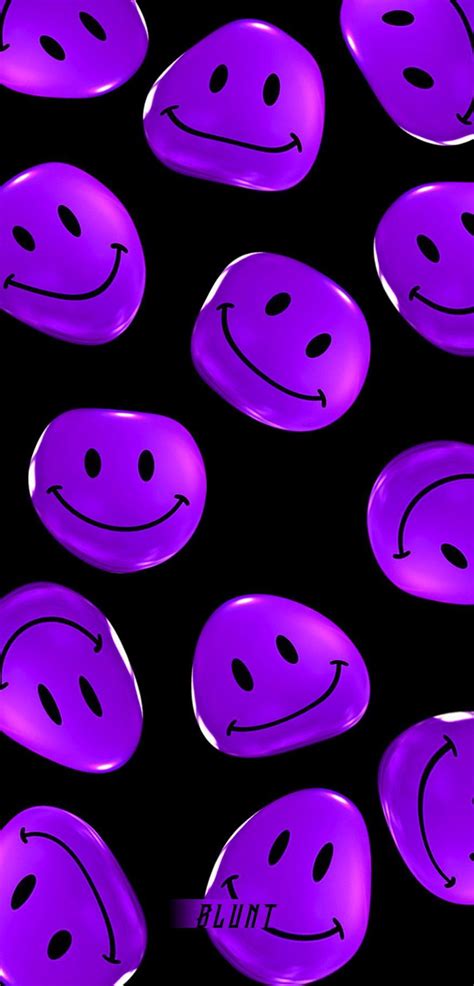 Purple Smiley Wallpaper