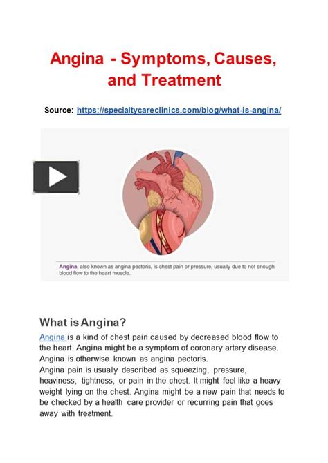 PPT Angina Symptoms Causes And Treatment PowerPoint Presentation