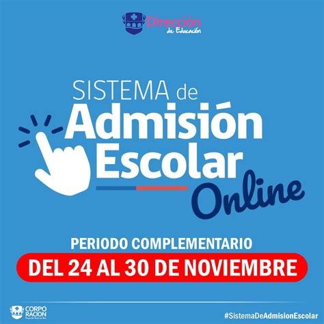 Sistema De Admisi N Escolar S A E Periodo Complementario De