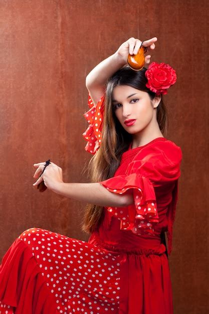 Castanholas cigana dançarina de flamenco Espanha menina Foto Premium