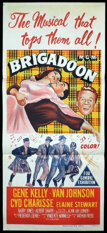 BRIGADOON Movie Poster 1954 Gene Kelly daybill Movie poster | Gene kelly, Brigadoon movie ...