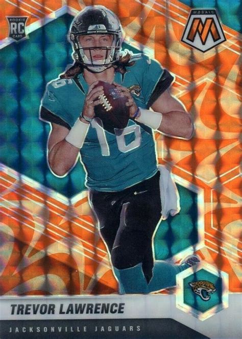 Trevor Lawrence 2021 Mosaic 301 Reactive Orange Price Guide Sports