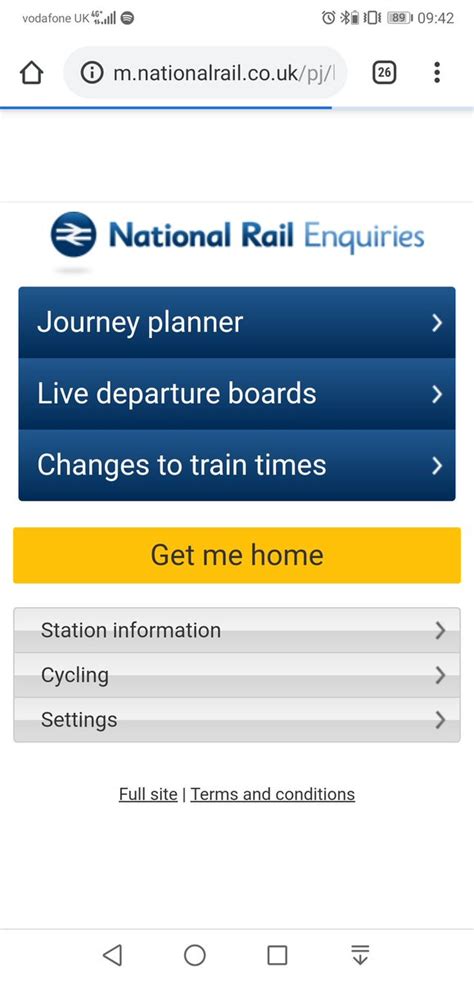 Journey Planner Uk National Rail