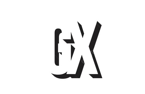 Alphabet Letter Logo Combination Icon In Black And White Gx G X Design Vector Combination G