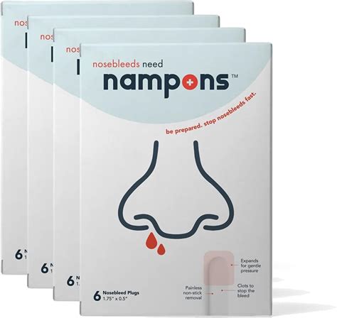 Buy Nampons For Nosebleeds 24 Nasal Plugs With Clotting Agent To Stop