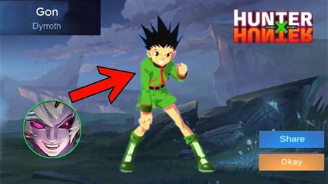 New Dyrroth Skin Gon From Hunter X Hunter Real Or Fake Dyrroth Mlbb