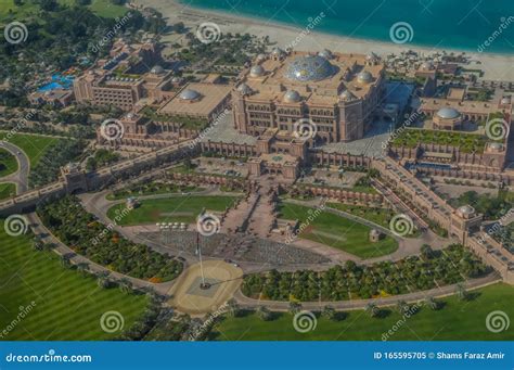 Bird`s Eye and Aerial Drone View of Abu Dhabi City from Observation Deck Stock Image - Image of ...