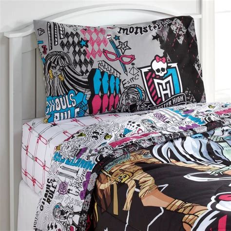 Monster High Girls 3 Piece Twin Sheet Set Nwt Monster High Beds Queen Bedding Sets