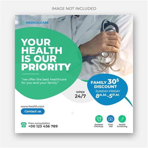 Premium Psd Medical Healthcare Social Media Post Template