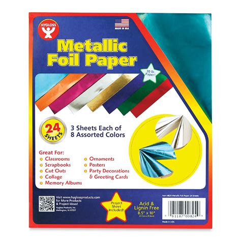 Hygloss Foil Papers 8 1 2 X 10 Assorted 24 Sheets Blick Art Materials