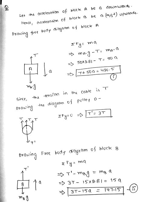 Solved The 50 Kg Block A Is Released From Rest Determine The