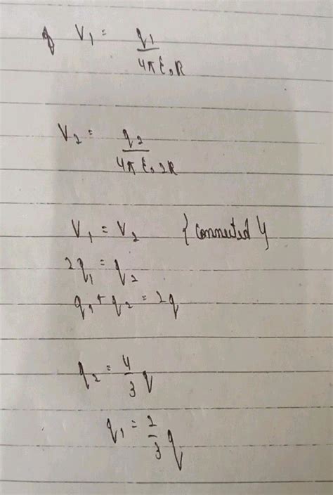 Two Insulated Charged Spheres Of Radii Cm And Cm Respectively And