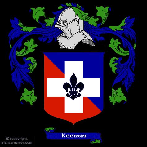 Keenan family crest and meaning of the coat of arms for the surname ...