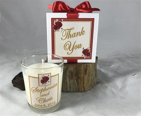 Wedding Favor Thank You Candle Shower Favor Wedding Candle Etsy