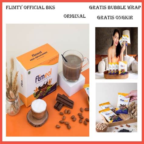 Jual FLIMEAL MEAL REPLACEMENT RASA COKLAT BY FLIMTY 1 SACHET Shopee