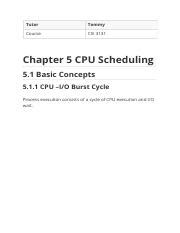 Cpu Scheduling Basic Concepts And Scheduling Algorithms Course Hero