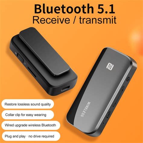 2 In 1 Stereo Bluetooth Audio Receiver Transmitter Bt51 Nfc Type C