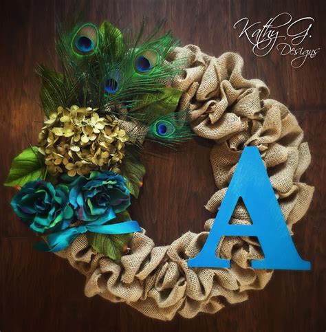 Peacock Wreath Etsy