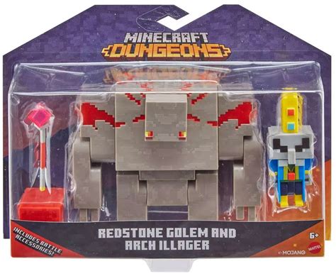 Minecraft Dungeons Redstone Golem Arch Illager 3 25 Action Figure Mattel Toys Toywiz