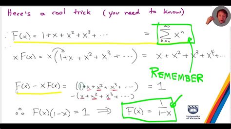 Generating Functions Basics Math 222 Discrete And Combinatorial Math University Of Victoria