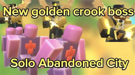 New Golden Crook Boss With Soport Tower Defense Simulator Youtube